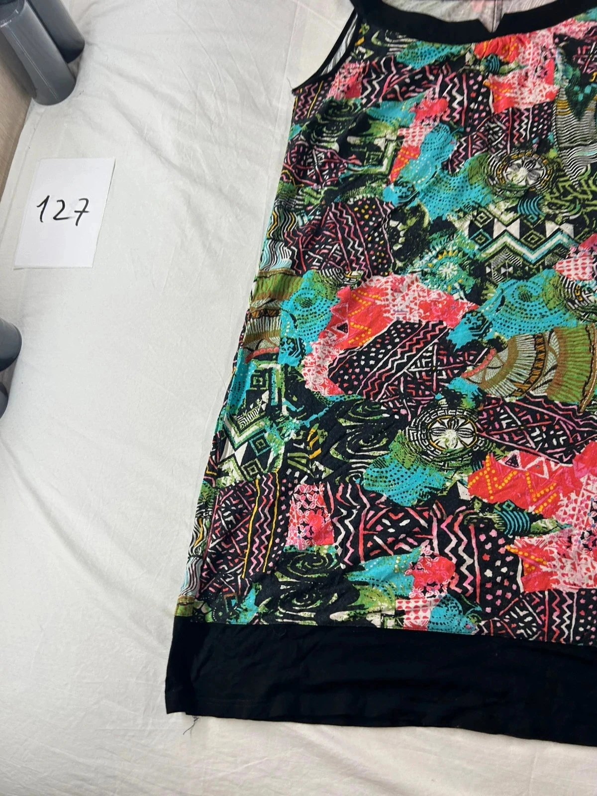 Vintage multicolore geprint tanktop christine laure – photo 4